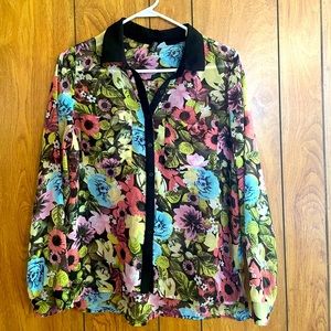 Sheer H&M Flowery Blouse